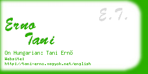 erno tani business card