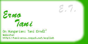 erno tani business card